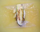ライスぺーパーでなすのトマチーズ包み焼き作り方6写真
