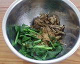 レンジでほうれん草とまいたけナムル作り方4写真