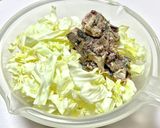 米粉でキャベツとサバ缶のお好み焼き作り方2写真