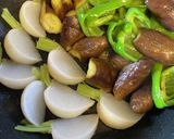 ナスとピーマンとカブの味噌炒め★なべしぎ作り方3写真