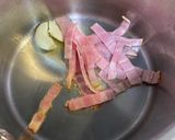 小松菜とベーコンのミルクスープ作り方3写真