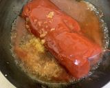 鶏むね肉と三つ葉の冷菜〜赤酒トマトソース作り方1写真