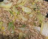 【中華丼】白菜と豚ひき肉のとろとろ煮込み作り方5写真