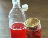 大きめ苺のジャムと苺ミルク用シロップ作り方5写真