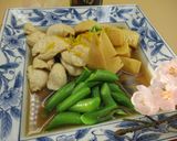生筍と鶏ささみの炊き合わせ作り方5写真