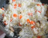 牛乳で炊く、鮭とアスパラガスのピラフ作り方3写真