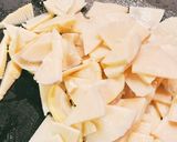 ストウブで炊く豚バラタケノコご飯作り方1写真