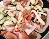 ニンニク生姜酢で、豚ニラ茄子エリンギ炒め作り方3写真