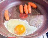 焼きチーズ目玉焼きウインナーのせご飯作り方5写真