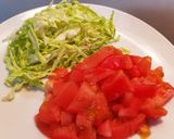 ◆簡単、早いキャベツ＆トマトスープ作り方1写真