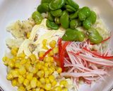 そら豆たっぷり♡ポテトサラダ♪作り方3写真