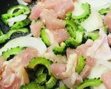 鶏肉とゴーヤーのあまからケチャップ炒め作り方2写真