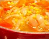 玉ねぎ、人参、鳥ささみの簡単野菜スープ作り方2写真