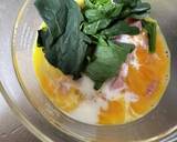 ベーコンとほうれん草の卵焼き☆お稲荷弁当作り方1写真