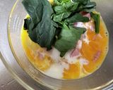 ベーコンとほうれん草の卵焼き☆お稲荷弁当作り方1写真