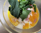 ベーコンとほうれん草の卵焼き☆お稲荷弁当作り方1写真