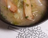 野菜天の旨味☆キャベツと玉葱の味噌汁作り方6写真