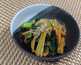 魚醤の旨味とごま油香る！小松菜いしる炒め作り方10写真