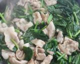 豚肉とほうれん草のトロたま炒め作り方3写真