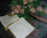 肉団子と青菜と卵でオイスターチーズ煮作り方5写真