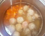 白菜きのこのほっこり♡肉だんごスープ♪作り方3写真