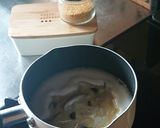 きのことベーコンのミルクスープ作り方3写真