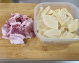 まじうまい！たけのこと豚肉のみそ炒め♡作り方1写真