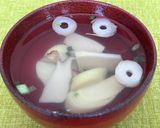 料亭の味♡笑♡筍とエリンギ入りお吸い物作り方2写真