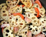 旨い！蓮根とベーコンのバルサミコ酢炒め作り方6写真