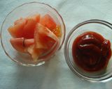 調味料deトマト煮作り方1写真