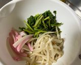 蒲鉾とほうれん草ともやしのさっぱり和え☆作り方1写真
