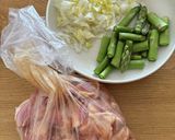 鶏肉とアスパラのレモンネギ塩ソテー♩作り方1写真