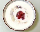 豆大福deホットミルク♡苺大福味♡作り方3写真