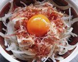 おうち居酒屋★玉ねぎと豆腐の卵黄乗っけ作り方4写真