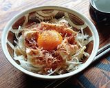 おうち居酒屋★玉ねぎと豆腐の卵黄乗っけ作り方5写真