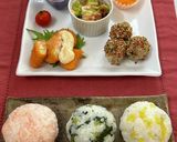 ひとりランチやお弁当に♡3色おにぎり♪作り方1写真