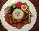 カフェご飯風カレー盛り付け方＊野菜添え作り方10写真