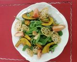 れんこんカリカリ簡単サラダ作り方3写真
