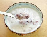 豆大福deホットミルク♡苺大福味♡作り方4写真