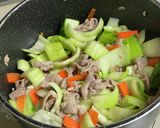 チンゲンサイと豚肉の中華丼作り方6写真