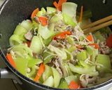 チンゲンサイと豚肉の中華丼作り方7写真