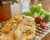 簡単ヘルシー！鶏胸肉レンジチーズロール作り方8写真