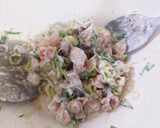簡単！海老と椎茸の石づきのかき揚げ♪作り方5写真