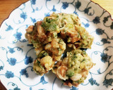 簡単！海老と椎茸の石づきのかき揚げ♪作り方7写真