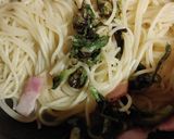 ふきのとうとベーコンのスパゲティ作り方6写真