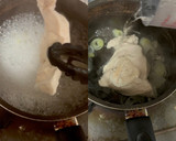 簡単！鶏むね肉と長ネギで鶏ガラ風スープ♪作り方3写真