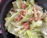 コンビーフハッシュと春キャベツのパスタ作り方3写真