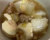 豚肉と白菜豆腐スープ作り方3写真