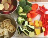 チキンと彩り野菜のハーブ焼きデリ風サラダ作り方4写真