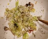 キャベツペペロンチーノバジル風味作り方3写真